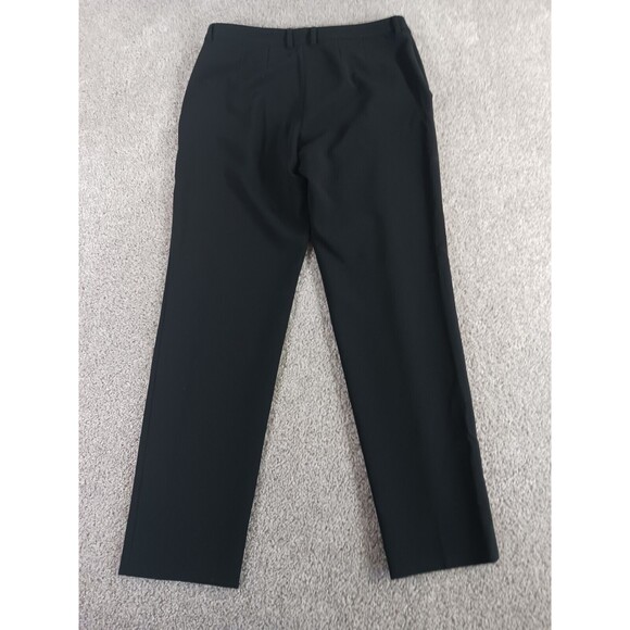 St John Caviar Womens Dress Pants 6 Black Flat Front - Picture 7 of 8